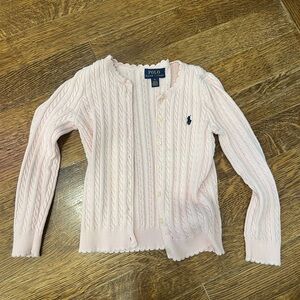 Polo Ralph Lauren Pink Cable Knit Cardigan